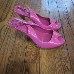 Charlotte Russe Hot Pink Heels Womens 8